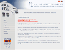 Tablet Screenshot of hausverwaltung-drews.de
